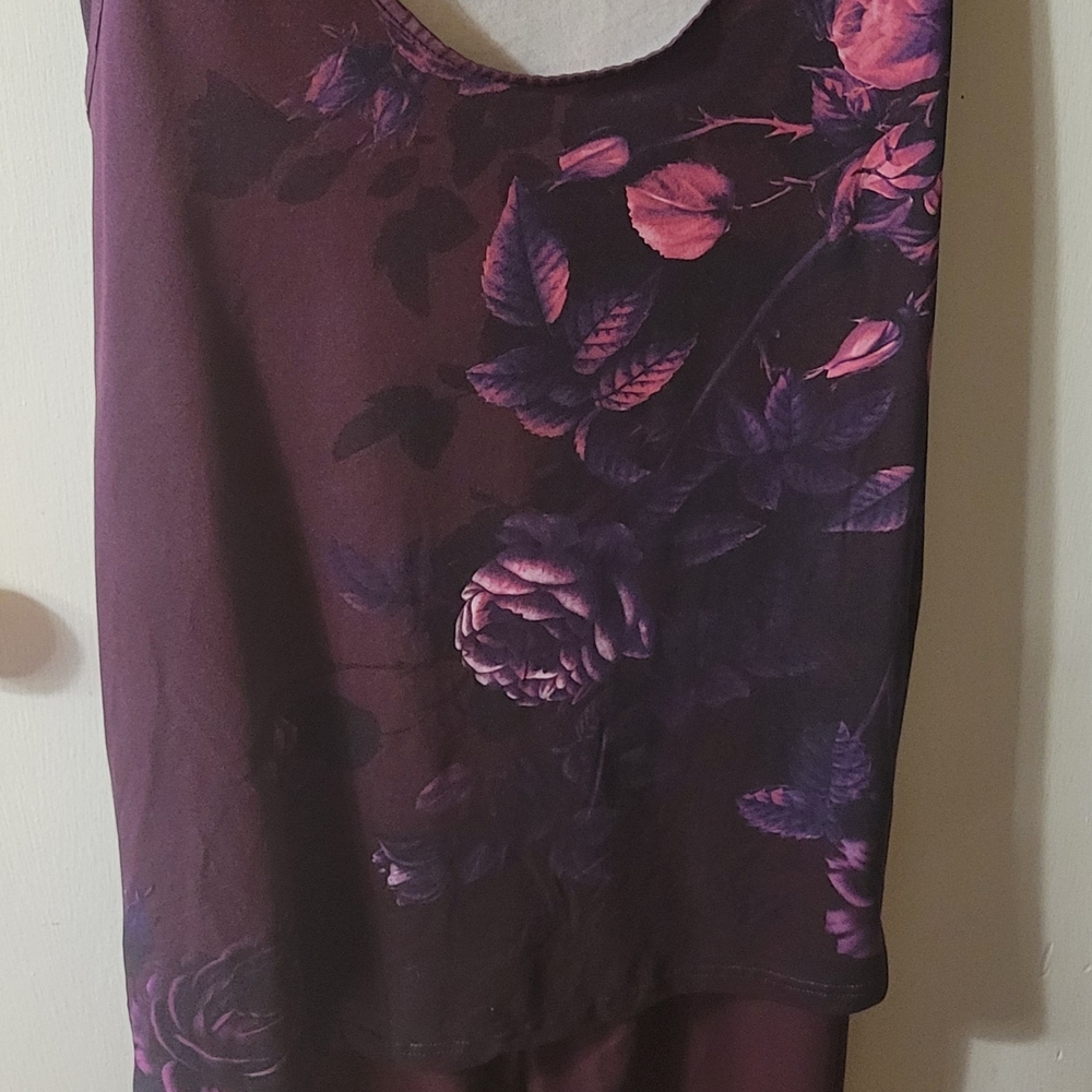 Floral Sleeveless Top in Purple and Pink With Matching Pants